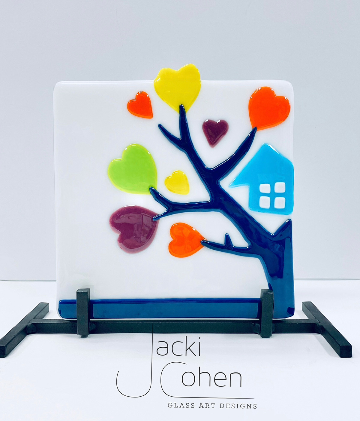 House Logo Glass Art by Jacki Cohen