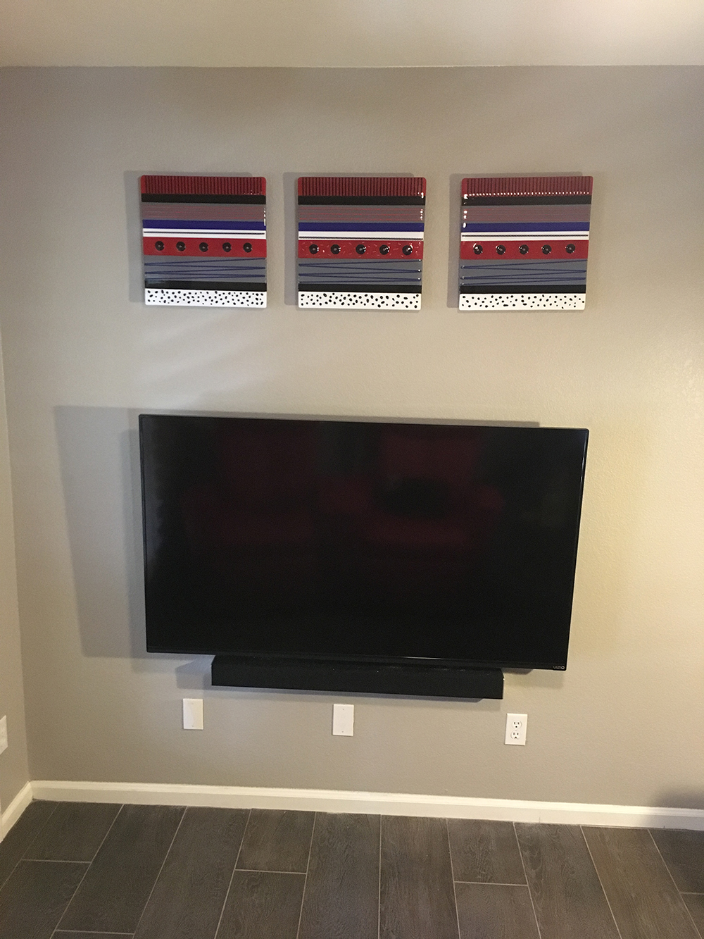 Triptych Glass Art by Jacki Cohen