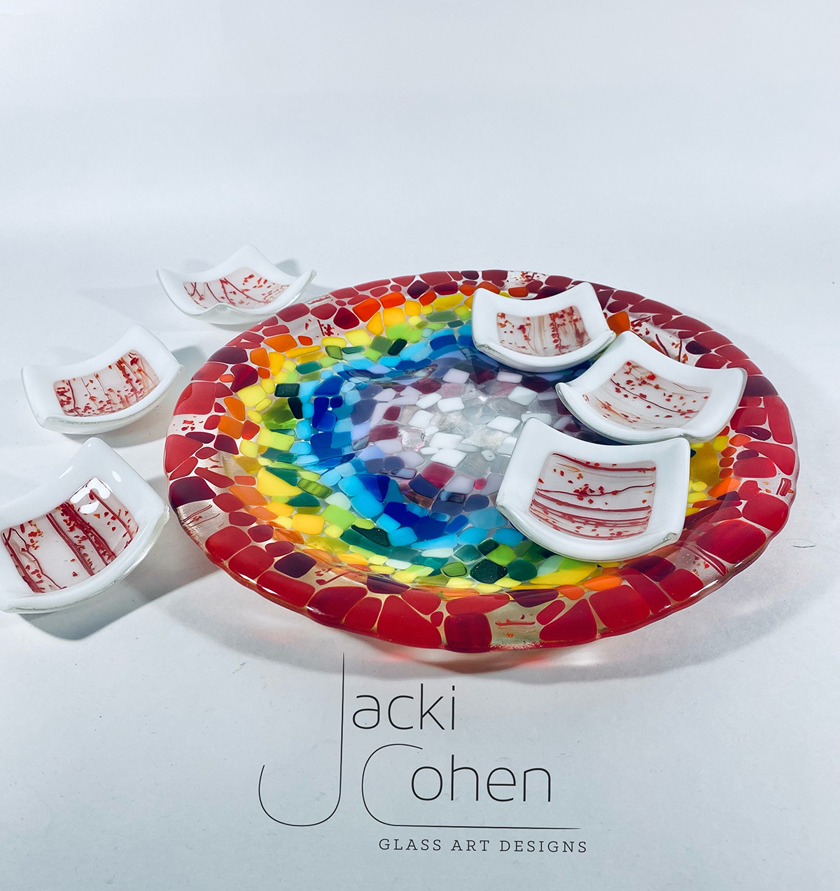 Judaica Seder Plate Mosaic