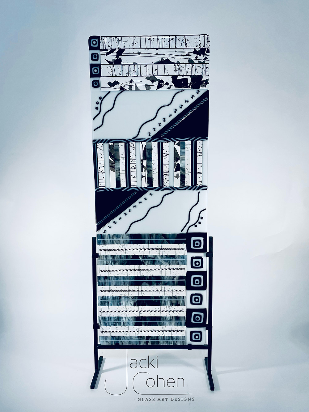 Panel Glacial Glass Art by Jacki Cohen