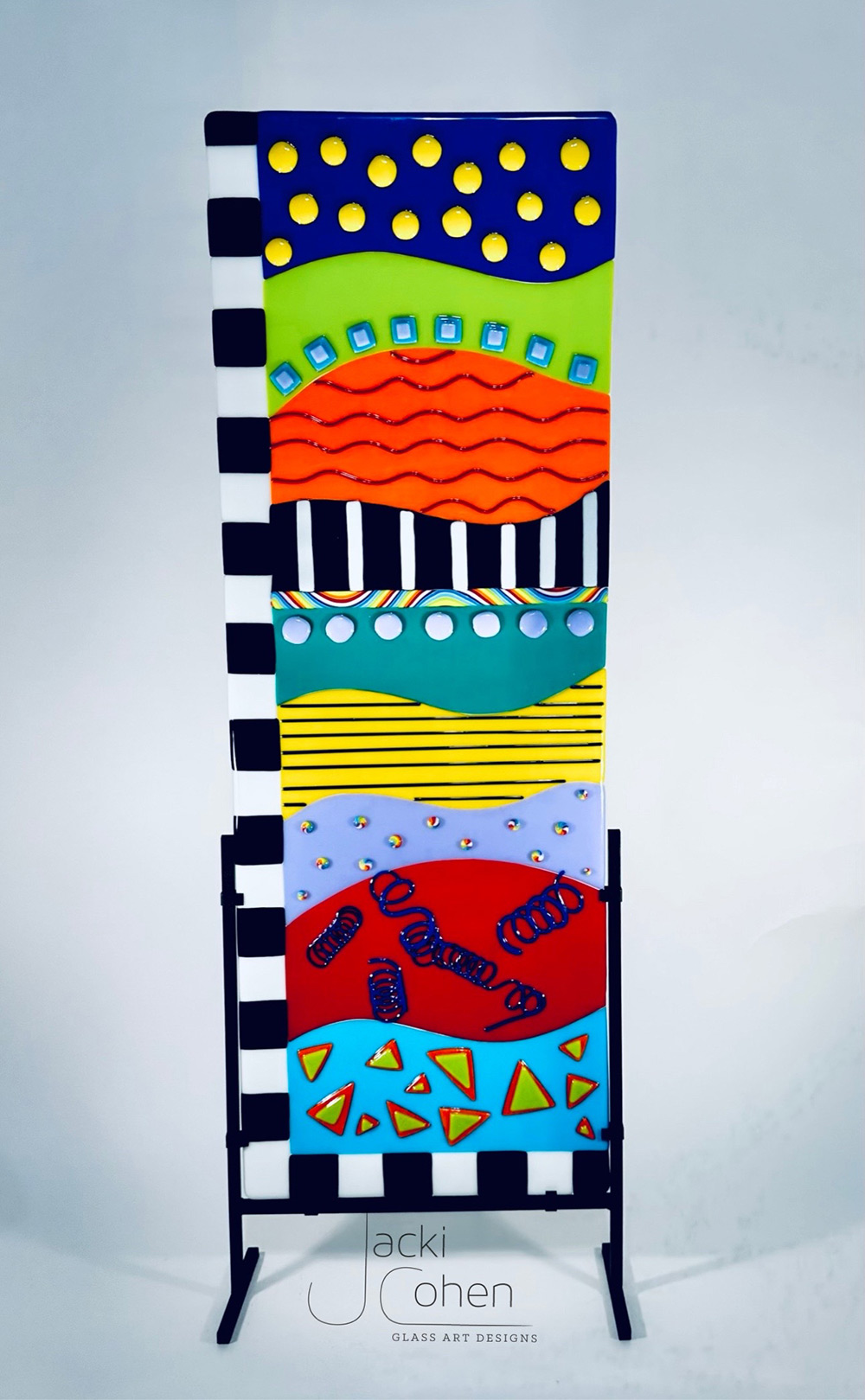 Panel Summertime Glass Art by Jacki Cohen