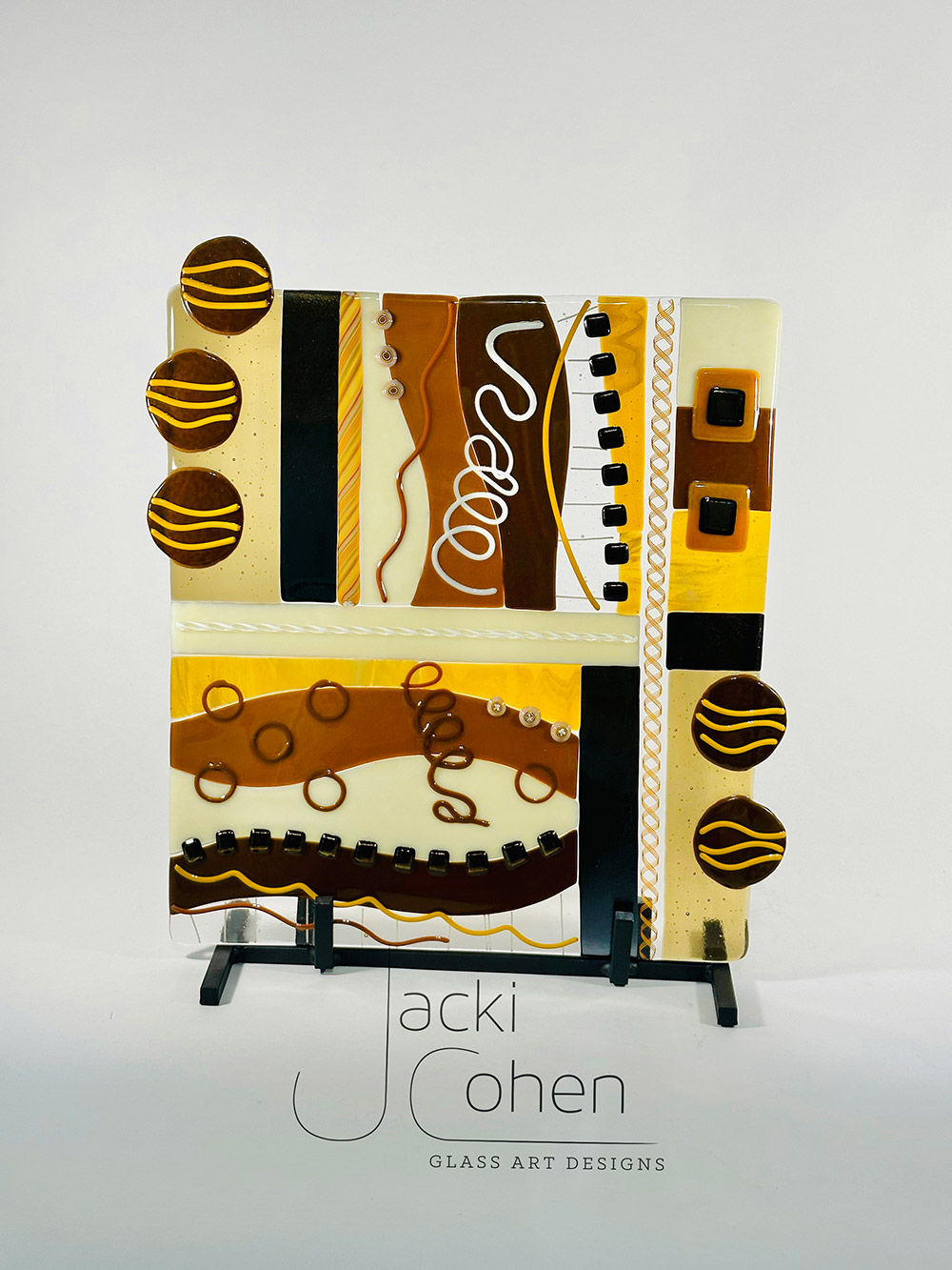 Panel Energy Glass Art by Jacki Cohen